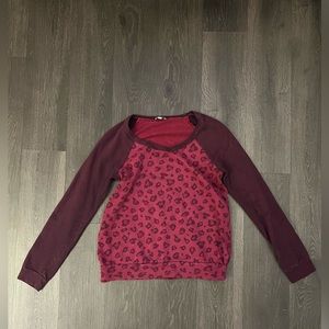Splendid Leopard-Print Raglan Sweatshirt